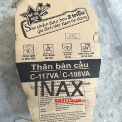 Bồn cầu 2 khối INAX C-117VA là mẫu rẻ tiền nhất - Xả mạnh nhất 25 Bao bì chân cầu Bồn Cầu INAX C-117VA (2)