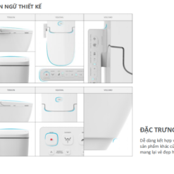 Bồn Cầu Thông Minh INAX AC-819VN (AC819VN) SARAS AUTO OPEN Cảm Ứng 20 Ngôn ngữ thiết kế đặt trưng bồn cầu INAX Saras