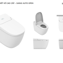 Bồn Cầu Thông Minh INAX AC-819VN (AC819VN) SARAS AUTO OPEN Cảm Ứng 25 Thiết kế cao cấp - hình ảnh 1 số góc nhìn về bồn cầu inax SARAS