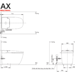 Bản vẽ bồn cầu INAX AC-816VN