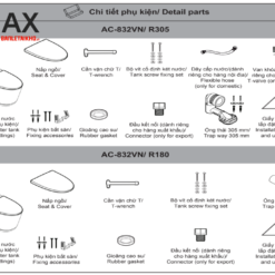 Linh kiện bồn cầu INAX 2 khối AC-832VN