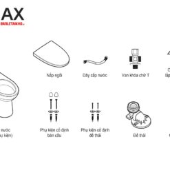 Linh kiện bồn cầu INAX AC-504VAN 2 khối