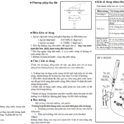 Vòi Sen Tắm INAX BFV-8000S-1C (BFV8000S1C) Nóng Lạnh 3 bản vẽ kĩ thuật và hướng dẫn lắp đặt của vòi sen tắm INAX BFV-8000S nóng lạnh