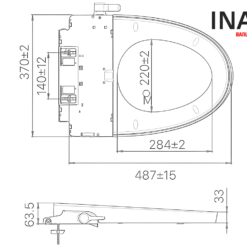 Bồn Cầu INAX AC-1052+CW-S32VN 1 Khối Nắp Rửa Cơ 8 Bản vẽ bồn cầu thông minh INAX AC-1052+CW-S32VN nắp rửa cơ