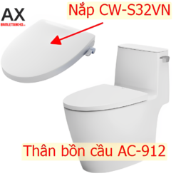 Bồn cầu INAX AC-912+CW-S32VN rửa cơ 1 khối