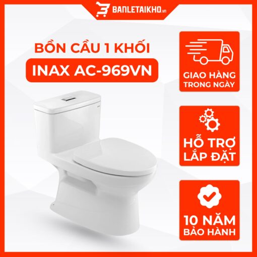Bồn Cầu INAX AC 969VN 1 khối nhỏ gọn nhất 2025 1 Bồn Cầu INAX AC 969VN 1 khối nhỏ gọn nhất 2025