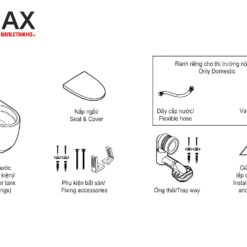 Bồn Cầu INAX AC 1052VN (AC-1052VN) 1 Khối Aqua Ceramic 10 Cấu tạo bàn cầu INAX 1 khối AC-1052VN