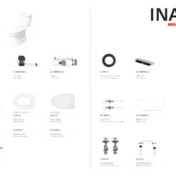 Linh kiện cấu thành bồn cầu inax 2 khối