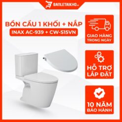 Bồn Cầu INAX AC-939+CW-S15VN 1 Khối Nắp Rửa Cơ