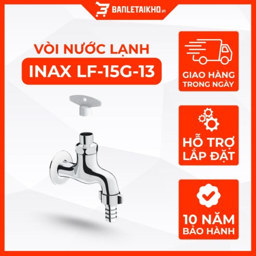 Vòi Nước INAX LF-15G-13(JW) Lạnh Gắn Tường 1 Vòi Nước INAX LF-15G-13(JW) Lạnh Gắn Tường