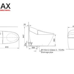 Bồn Cầu Thông Minh INAX AC-2700+CW-H18VN 10 Bồn cầu INAX nắp rửa điện tử AC-2700+CW-H18VN