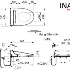 Bản vẽ INAX AC900R+CWKA22AVN