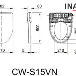 Bản vẽ bệt 1 khối rửa cơ INAX AC-919R+CW-S15VN