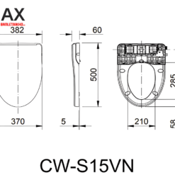 Nắp Bồn Cầu Rửa Cơ INAX CW-S15VN (CWS15VN) 2 Chế Độ 8 Bản vẽ INAX CW-S15VN