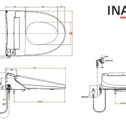 Bồn Cầu INAX AC-1008R+CW-KA22AVN 1 Khối Nắp Điện Tử 10 Bản vẽ INAX AC-1008R+CW-KA22AVN nắp điện tử