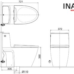Bản vẽ xí bệt thông minh ACT-902VN