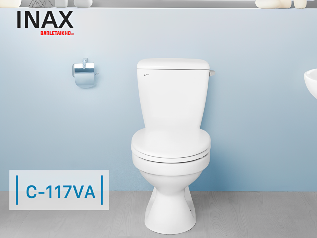 Bồn cầu 2 khối INAX C 117VA là mẫu rẻ nhất Xả mạnh nhất
