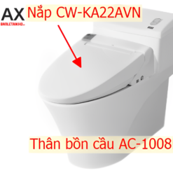 Bồn Cầu INAX AC-1008R+CW-KA22AVN 1 Khối Nắp Điện Tử 9 Bồn cầu INAX AC-1008R+CW-KA22AVN