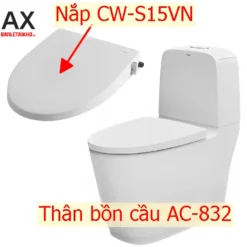 Bồn cầu INAX AC-832+CW-S15VN nắp rửa cơ