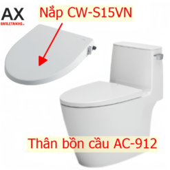 Bồn Cầu INAX AC-912+CW-S15VN 1 Khối Nắp Rửa Cơ 7 Bồn cầu 1 khối nắp rửa cơ INAX AC-912/CW-S15VN
