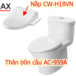 Bồn cầu INAX AC-959A+CW-H18VN 1 khối nắp rửa điện tử