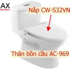 Bồn Cầu INAX AC-969+CW-S32VN-1 1 Khối Nắp Rửa Cơ 8 Bồn cầu INAX AC-969+CW-S32VN-1