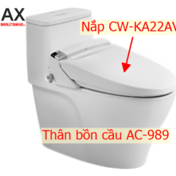Bồn cầu INAX kết hợp nắp điện tử AC-989+CW-KA22AVN