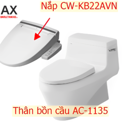 Bồn Cầu Nắp Điện Tử INAX AC-1135+CW-KB22AVN