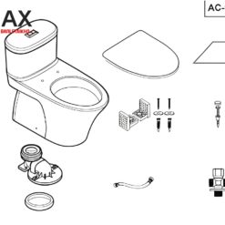 Bồn Cầu INAX AC-959VAN-2 là nắp mỏng 17 Cấu tạo bàn cầu INAX 1 khối AC-959VAN-2