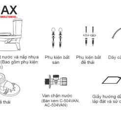 Cấu tạo bệt INAX 2 khối C-504VAN