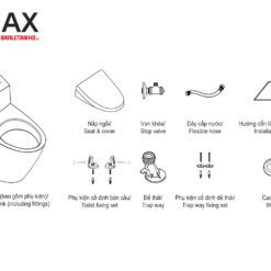 Cấu tạo xí bệt INAX AC2700VN 1 khối