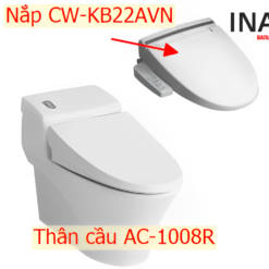 Bồn cầu 1 khối INAX AC-1008R+CW-KB22AVN nắp điện tử