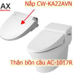 Bồn cầu INAX AC-1017R+CW-KA22AVN nắp rửa điện tử