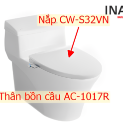 Bàn cầu 1 khối INAX AC-1017R nắp rửa cơ CW-S32VN