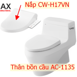 Bồn cầu INAX nắp rửa điện tử AC-1135+CW-H17VN
