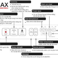 Bồn cầu 1 khối INAX AC 900R+CW H18VN nắp rửa điện tử