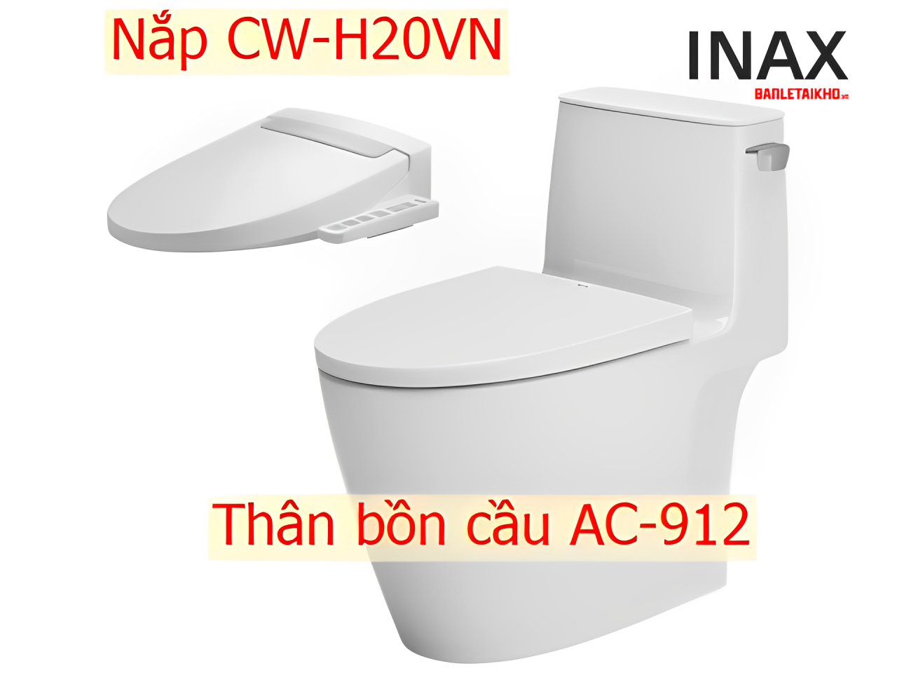 Bồn cầu INAX AC-912+CW-H20VN nắp điện tử