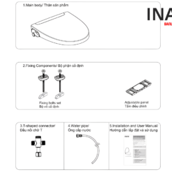 Linh kiện bệt 1 khối rửa cơ INAX AC-969+CW-S32VN-1