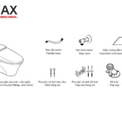 Linh kiện bệt INAX 1 khối AC-1017VRN