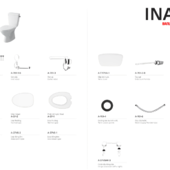 Bồn cầu 2 khối INAX C-117VA là mẫu rẻ tiền nhất - Xả mạnh nhất 21 linh kien bet inax c 117va 2 khoi