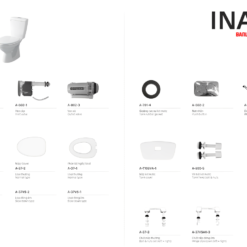 Linh kiện bồn cầu C-108VA INAX 2 khối