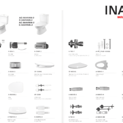 Linh kiện bồn cầu INAX C-504VAN 2 khối