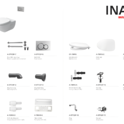 Bồn Cầu INAX AC-23PVN (AC23PVN) Treo Tường Thùng Nước Âm 8 Linh kiện bồn cầu treo INAX AC-23PVN