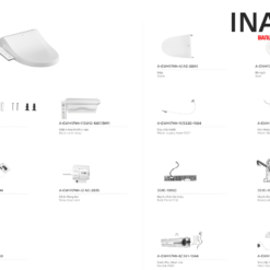 Nắp Bồn Cầu Điện Tử INAX CW-H17VN (CWH17VN) Shower Toilet 9 Linh kiện nắp rửa điện tử INAX CW-H17VN