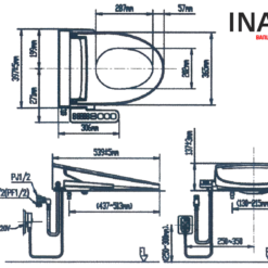 Bản vẽ nắp rửa điện tử CW-H20VN