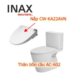 Bồn cầu 2 khối nắp điện tử INAX AC-602+CW-KA22AVN