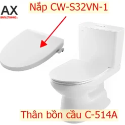Bồn cầu 2 khối nắp rửa cơ INAX C-514A/CW-S32VN-1