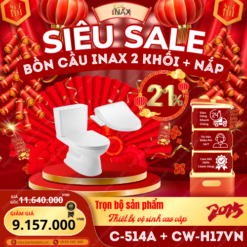 Bồn cầu INAX C-514A+CW-H17VN mùa tết