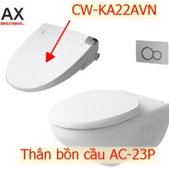 Bồn cầu INAX AC-23P+CW-KA22AVN treo tường nắp điện tử
