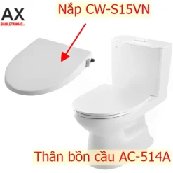 Bồn Cầu INAX AC-514A+CW-S15VN Aqua Ceramic Nắp Rửa Cơ 6 Bồn cầu INAX AC-514A+CW-S15VN 2 khối nắp rửa cơ